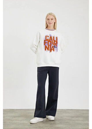 California Havlu Nakış Sweatshirt