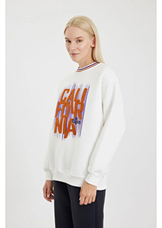 California Havlu Nakış Sweatshirt