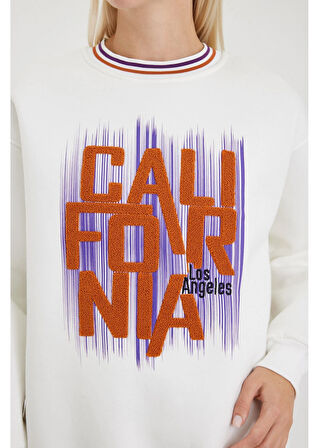 California Havlu Nakış Sweatshirt