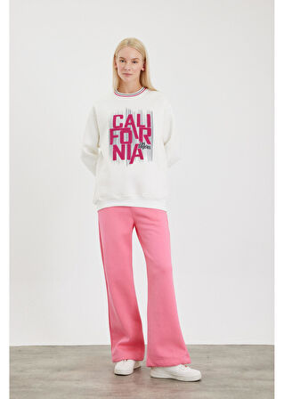 California Havlu Nakış Sweatshirt