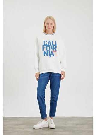 California Havlu Nakış Sweatshirt