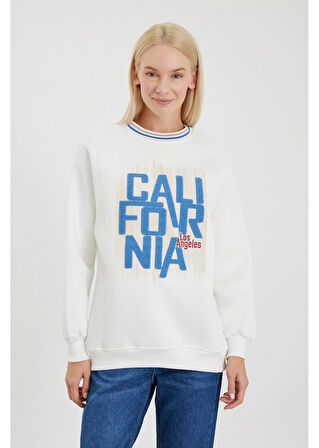 California Havlu Nakış Sweatshirt