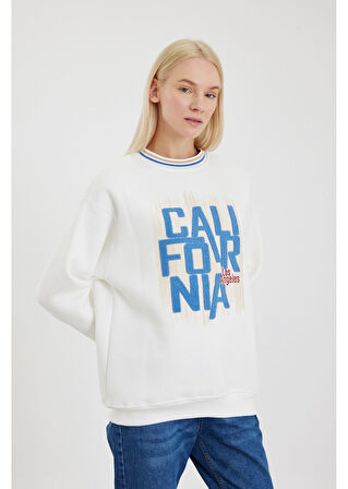 California Havlu Nakış Sweatshirt
