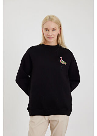 Flamingo Nakışlı Sweatshirt