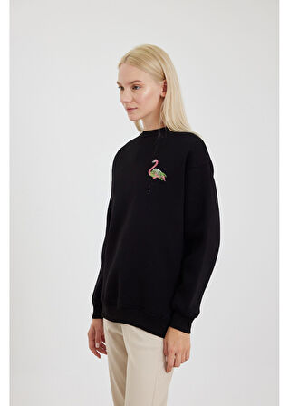 Flamingo Nakışlı Sweatshirt