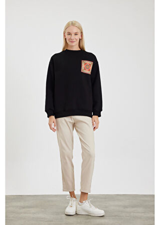 Etnik Desenli Sweatshirt