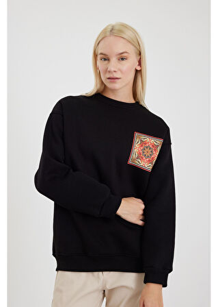 Etnik Desenli Sweatshirt
