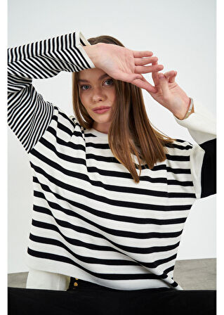 Önü Kısa Arkası Uzun Çizgili Kazak