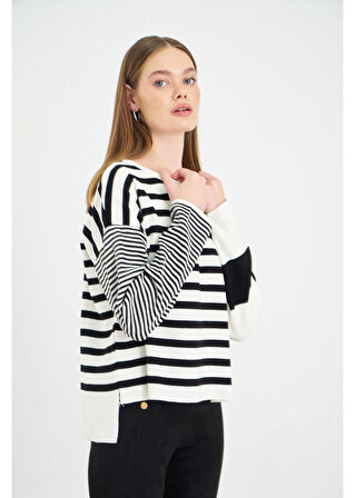 Önü Kısa Arkası Uzun Çizgili Kazak