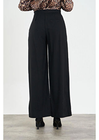 Saten Leopar Garnili Poliviskon Pantolon