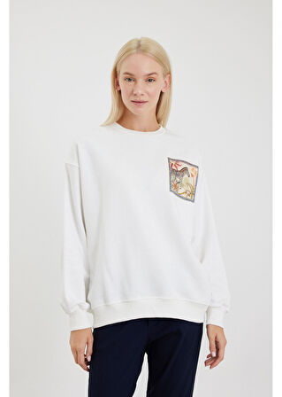 Zebra Baskılı Sweatshirt