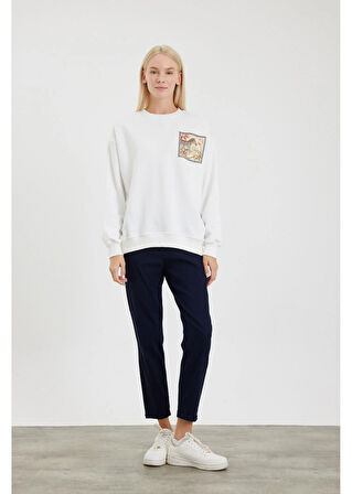 Zebra Baskılı Sweatshirt