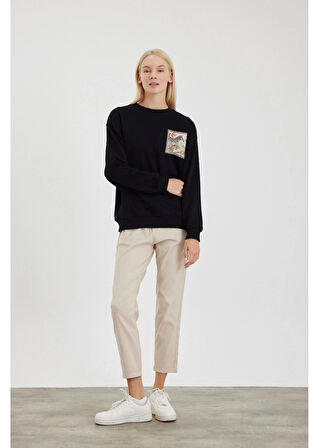 Zebra Baskılı Sweatshirt