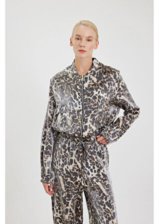 Leopar Desenli Ceket
