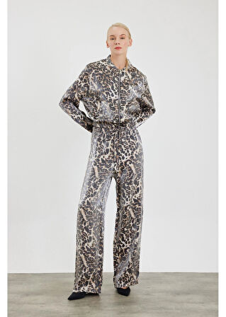 Leopar Desenli Ceket