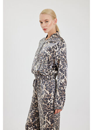 Leopar Desenli Ceket