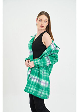 Cepli Düğmeli Ekose Ceket