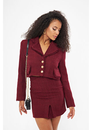 Püskül Detaylı Kısa Ceket 