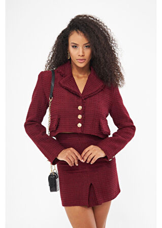 Püskül Detaylı Kısa Ceket 