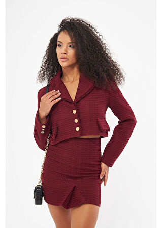 Püskül Detaylı Kısa Ceket 