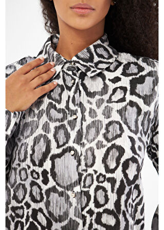 Desenli Viskon Gömlek 