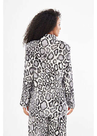 Desenli Viskon Gömlek 