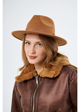 Keçe Fötr Şeritli Şapka 