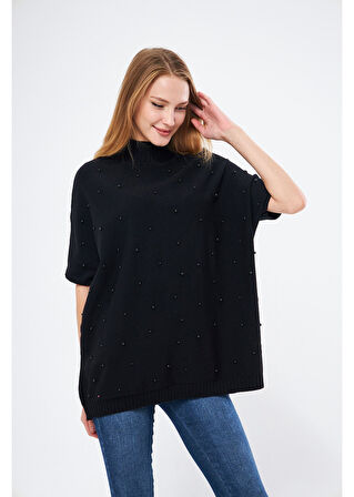İncili Oversize Kazak 