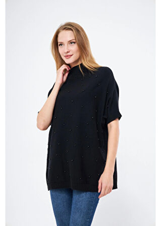 İncili Oversize Kazak 