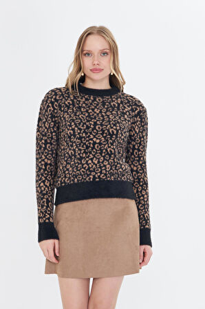 Leopar Desenli Kazak 