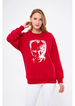 Cumhuriyet Koleksiyonu Atatürk Baskılı Sırtı İmzalı Sweatshirt 