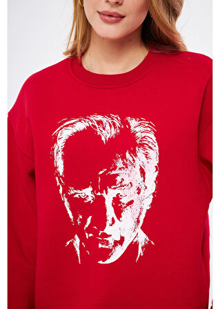 Cumhuriyet Koleksiyonu Atatürk Baskılı Sırtı İmzalı Sweatshirt 