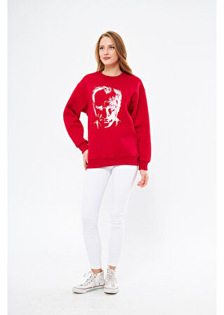 Cumhuriyet Koleksiyonu Atatürk Baskılı Sırtı İmzalı Sweatshirt 
