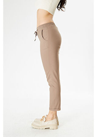 Lastikli Duble Paça Pantolon 