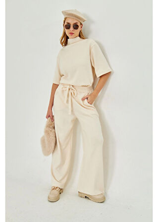 Kemerli Triko Pantolon 