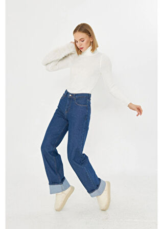 Fitilli Boğazlı Triko Kazak 