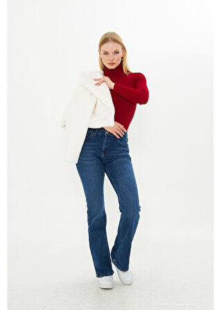 Fitilli Boğazlı Triko Kazak 