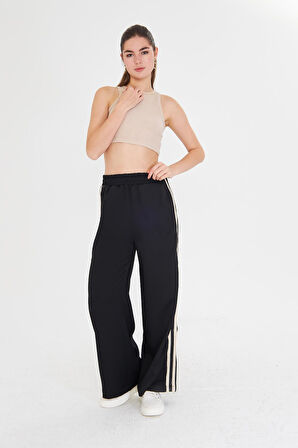 Şeritli Atlas Pantolon 