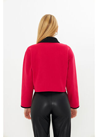 Önü Nakışlı Kısa Kaşe Gömlek 