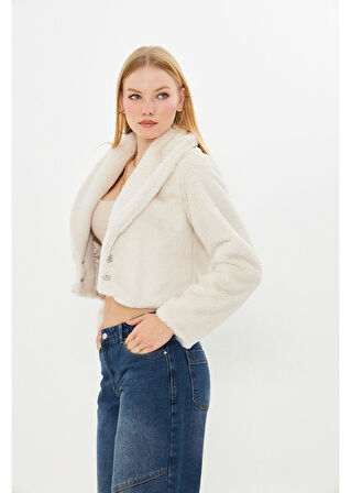 Kısa Peluş Bolero 