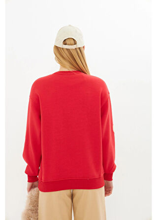 Kalp Baskılı Sweatshirt 