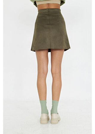 Kısa Süet Etek 