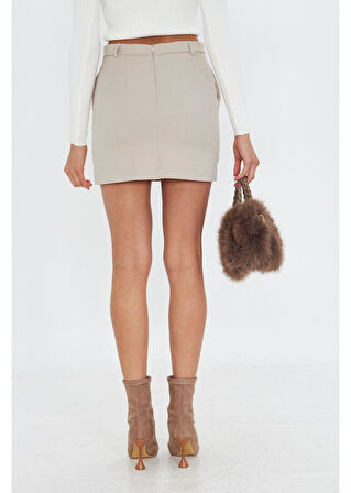 Süs Patletli Kısa Etek 