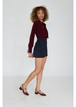 Süs Patletli Kısa Etek 