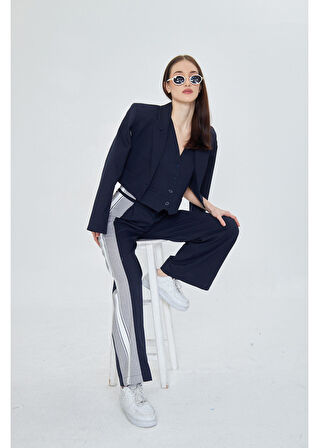 Yanları Şeritli Garnili Pantolon 