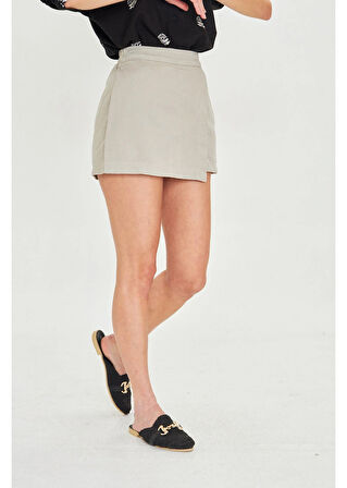Gabardin Şort Etek 