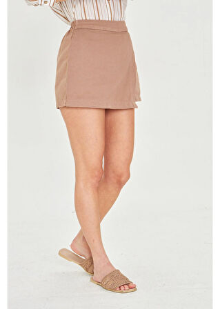 Gabardin Şort Etek 