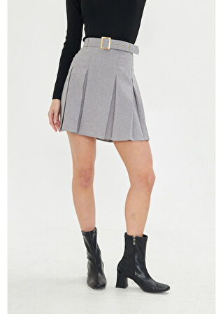 Pileli Poliviskon Etek 