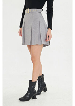 Pileli Poliviskon Etek 