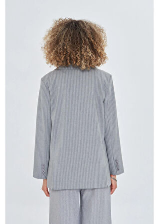 Üç Cepli Düğmeli Poliviskon Ceket 